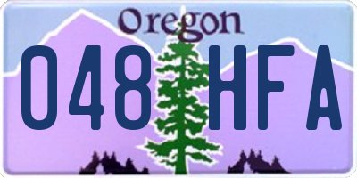 OR license plate 048HFA