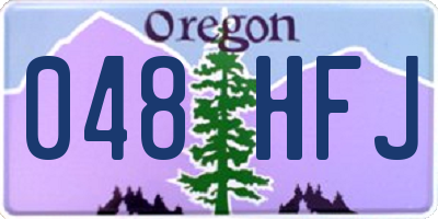 OR license plate 048HFJ