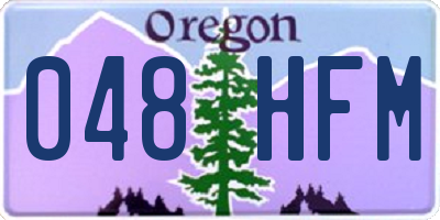 OR license plate 048HFM
