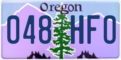 OR license plate 048HFO