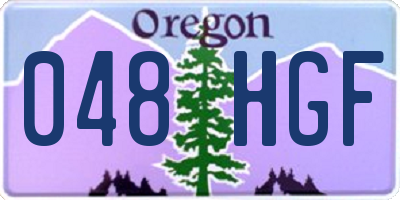 OR license plate 048HGF