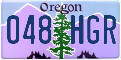 OR license plate 048HGR