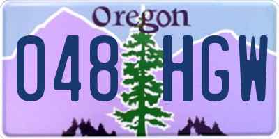 OR license plate 048HGW
