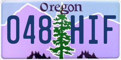 OR license plate 048HIF