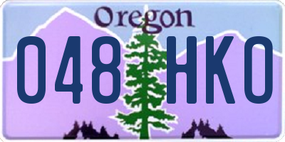 OR license plate 048HKO