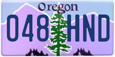 OR license plate 048HND