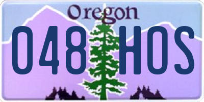 OR license plate 048HOS