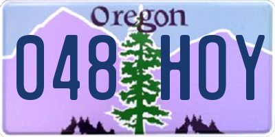 OR license plate 048HOY