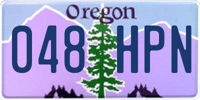 OR license plate 048HPN