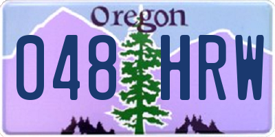 OR license plate 048HRW