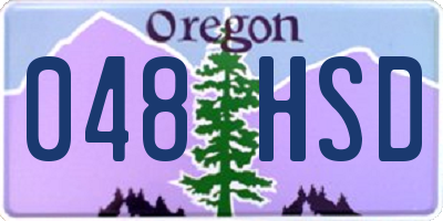 OR license plate 048HSD