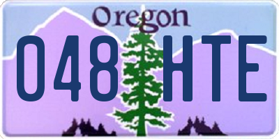 OR license plate 048HTE