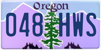 OR license plate 048HWS