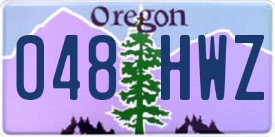OR license plate 048HWZ