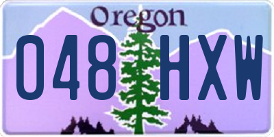 OR license plate 048HXW