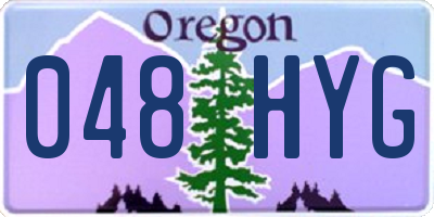 OR license plate 048HYG