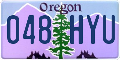 OR license plate 048HYU