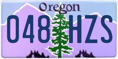 OR license plate 048HZS