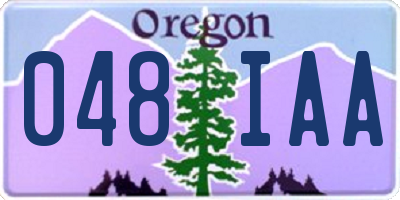 OR license plate 048IAA