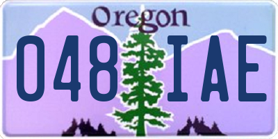 OR license plate 048IAE
