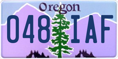 OR license plate 048IAF