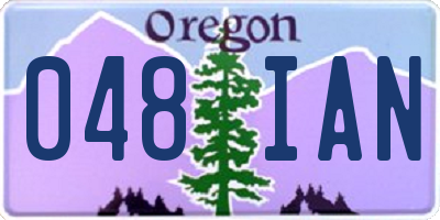 OR license plate 048IAN