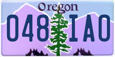OR license plate 048IAO