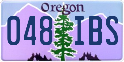 OR license plate 048IBS