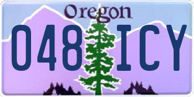 OR license plate 048ICY