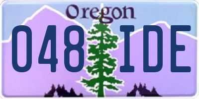 OR license plate 048IDE
