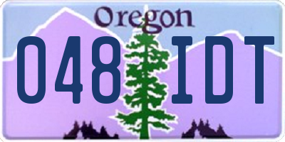 OR license plate 048IDT