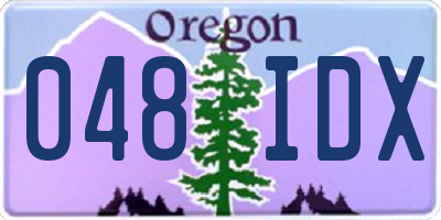 OR license plate 048IDX
