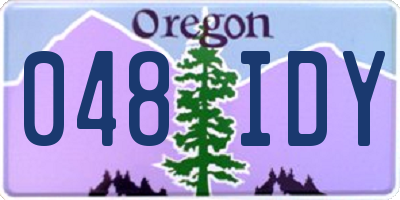 OR license plate 048IDY