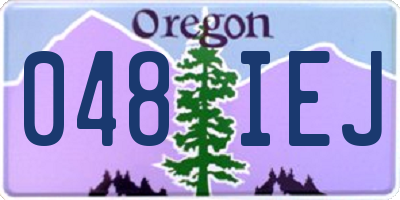 OR license plate 048IEJ
