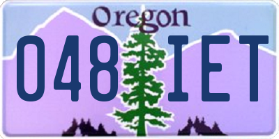 OR license plate 048IET