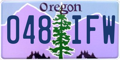 OR license plate 048IFW