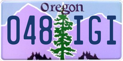 OR license plate 048IGI