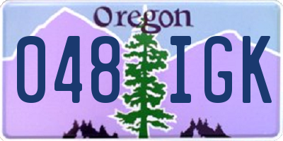 OR license plate 048IGK
