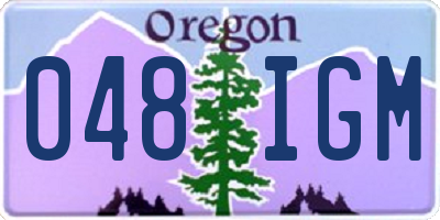 OR license plate 048IGM