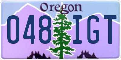 OR license plate 048IGT
