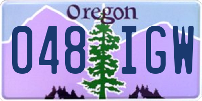 OR license plate 048IGW