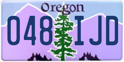 OR license plate 048IJD