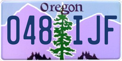 OR license plate 048IJF
