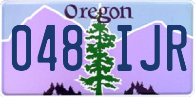 OR license plate 048IJR