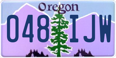 OR license plate 048IJW