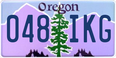 OR license plate 048IKG