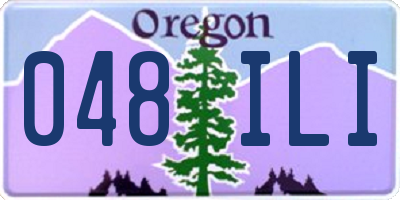 OR license plate 048ILI