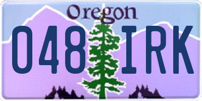 OR license plate 048IRK