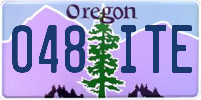 OR license plate 048ITE