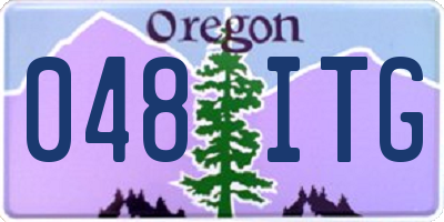 OR license plate 048ITG